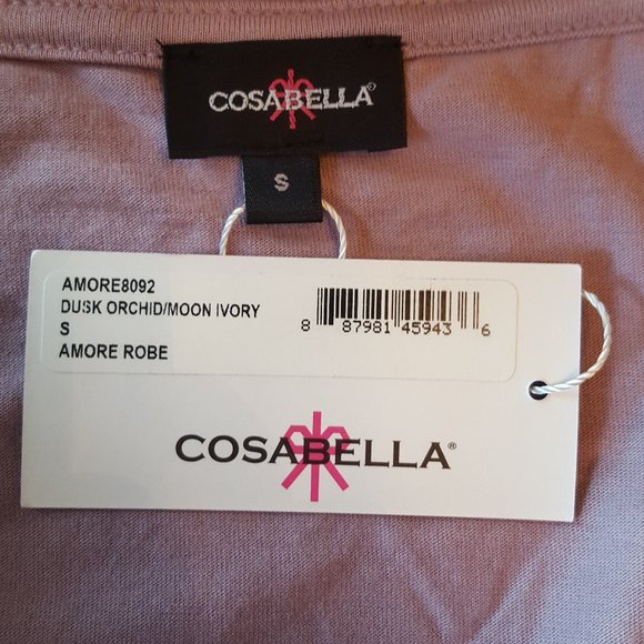 New Cosabella Lavender/White Robe - Sz Medium - Picture 5 of 5